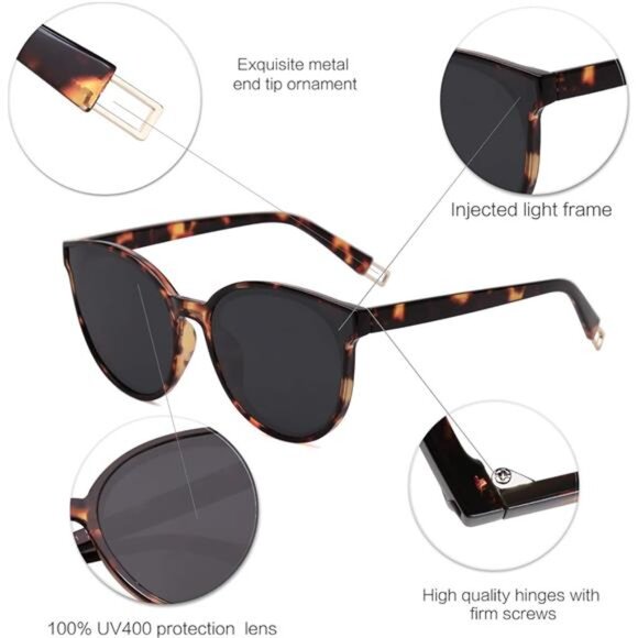 New Oversized  Round Sunglasses for‎ Women and Men